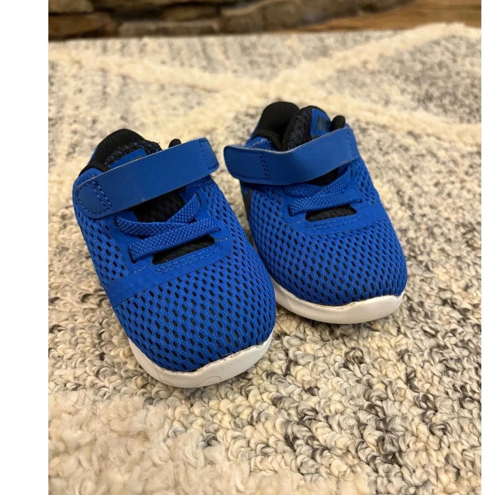 Nike Toddler Shoes Size‎ 3C Blue Mesh Hook & Loop Sneakers Lightweight EUC
